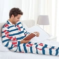 thumbnail image 6 of Naloa Clown Fish Men’s Pajamas Set - Long Sleeve Button Down Sleep Shirt and Pajama Bottoms Sleepwear Set-X-Large, 6 of 7