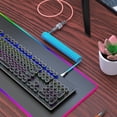 thumbnail image 3 of HXSJ USB to Type-C Keyboard Coiled Cable Detachable Mechanical Keyboard Coiled Cable with Metal Aviation Connector TPE Pink+Blue, 3 of 9