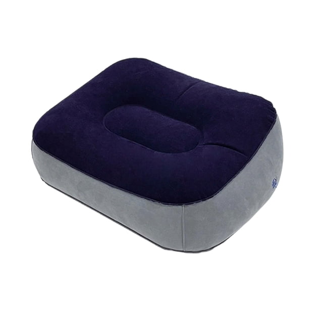 harper Foot Pad for Airplane Inflatable Travel Foot Rest Pillow Comfortable Concert Mat Blue Gray