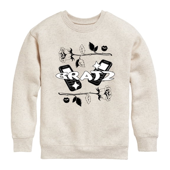 Bratz! - Y2K Logo Collage - Youth Boys Crew Fleece Sweatshirt