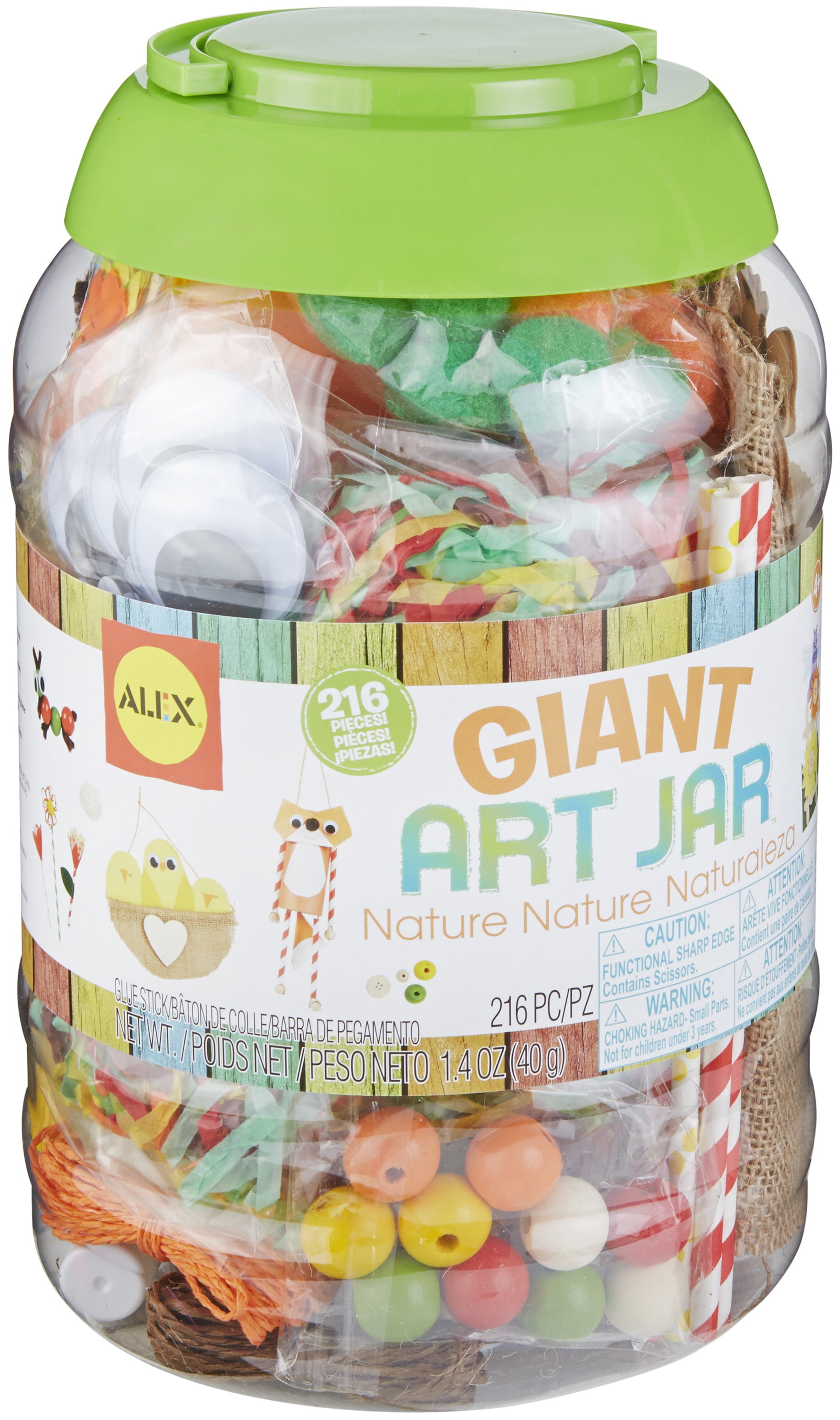 Alex Toys Giant Craft Art Jar Nature Theme, 200+ Pieces