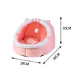 thumbnail image 3 of Cat Beds for Indoor Cat Pet Beds for Cats and Small Dogs Cat Bed Cave Pet Plush Tent House for Cats Kitten Dogs Puppy and Rabbit Pink Sizes-S, 3 of 8
