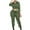 Army Green, variant on qolati Women's 2 Piece Outfits Lounge Long Sleeve Zipper Cropped Jacket High Waist Joggers Pants Tracksuit Workout SetsArmy Green L 8