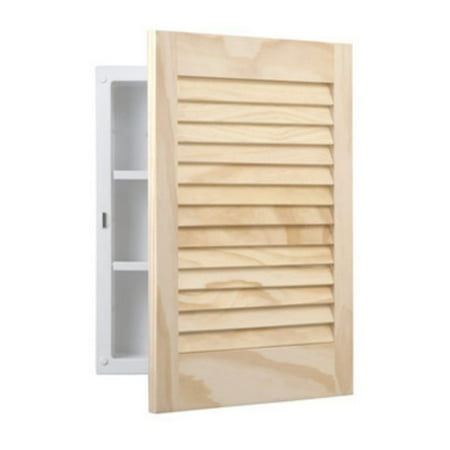 Jensen Medicine Cabinet Unfinished Wood Louver Door ...