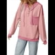 thumbnail image 3 of Sudadera con Capucha para Mujer 2025, Cuello Abotonado, Cordón Ajustable, Sudadera Informal de Larga, Camisetas. Rosa XL, 3 of 10