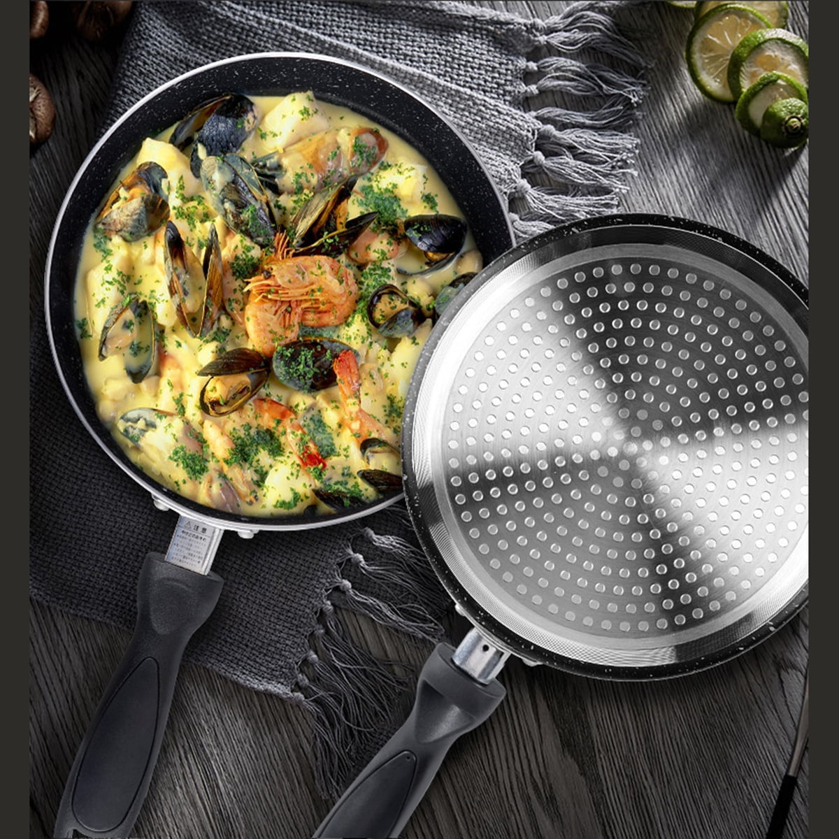 8Inch Aluminum NonStick Frying Pan/Fry Pan Cooking Frying Pan, Black