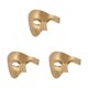 thumbnail image 1 of Monstrate Mascarilla plástica de media cara de aplicación amplia para diversas ocasiones, máscaras cómodas y de mascarada doradas Type1 NO1, 1 of 6