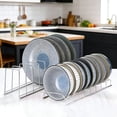 thumbnail image 3 of Bookk Lid Organizer 8 Tier Rack Holder Stainless Steel With Finish For Bakeware Cutting Boards Pans Serving Trays In Cabinet & Pantry, 3 of 4