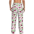 thumbnail image 3 of Uemuo Tulips Flowers Pattern Men's Wide Leg Palazzo Lounge Pants with Pockets Light Weight Loose Comfy Casual Pajama Pants-XX-Large, 3 of 9