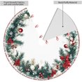 thumbnail image 3 of Winter Christmas 48 Inch Christmas Tree Skirt Xmas Holly Holiday Snowflake Carpet Mat Funny Party Decor Supplies for Xmas Halloween Decorations Occasion Ornament, 3 of 6