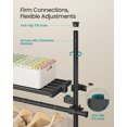 thumbnail image 4 of SONGMICS Floor to Ceiling Clothes Rack, 3-Tier Clothing Rack, Height and Width Adjustable Garment Rack, Wardrobe Organizer with 2 Rods and 1 Shelf, Reaching Rod, Matte Black, 4 of 5