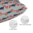 thumbnail image 5 of Salouo Dachshund Dog Heart Pattern Pillow Cases,1PC Pillow Covers with Envelope Closure Decorative Pillow Case for Bed Couch,Pillows Not Included-20"x30", 5 of 6