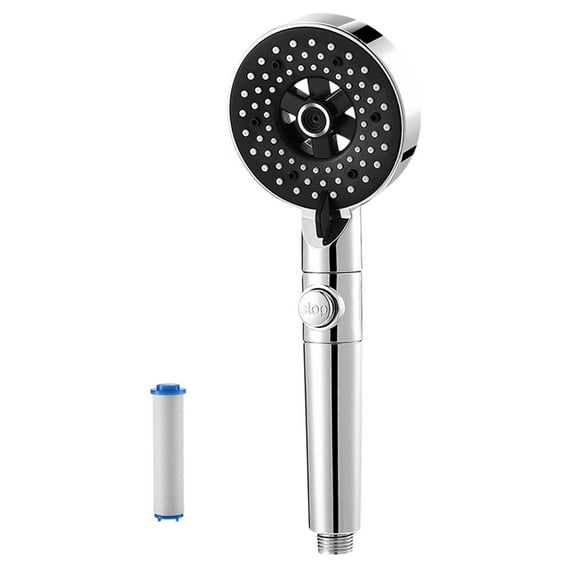 InsCrazy High Pressure Shower Head with Handheld, Pressurized Shower Head Shower Bar Bath Faucet Water Heater Set Rain Out Water Volume Showerhead