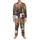 thumbnail image 3 of Balery Bottle Glass Red Wine Pijama para Hombre de Dos Piezas con Manga Larga, Conjunto de Dormir y Descanso Suave con Bolsillos-Medium, 3 of 6
