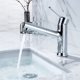 thumbnail image 2 of Grifo de baño moderno, grifo monomando de latón para baño con rociador extraíble, grifo para fregadero de encimera, lavamanos, agua fría y caliente disponible, cromado brillar  Electrónica, 2 of 5