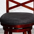 thumbnail image 2 of Cherry Colored Swivel Stool / Countertop or Bar / Metal Foot Plates for Protection, 2 of 6