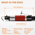 thumbnail image 3 of Air Reciprocating File & Body Saw 3/8in stroke, Multi-function Low Vibration 3500spm Pneumatic Cutting Tool & Abrasive Tool with 4 Files and 5 Saw Blades (Stroke Length: 10mm), 3 of 4