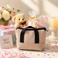 thumbnail image 5 of Linnome Small Canvas Gift Bag Mini Tote for Party Favor Wedding Birthday Reusable Drawstring Pouch Gift Decoration Multicolor#03, 5 of 5