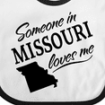 thumbnail image 4 of Inktastic Someone in Missouri Loves Me Boys or Girls Baby Bib, 4 of 4