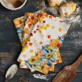 thumbnail image 6 of Thanksgiving Fall Pumpkins Kitchen Towels Set of 4, Water Absorbent Dish Towel, Blue Green Yellow Botanical Decorative Hand Towels - Quick Drying Cloth for Cooking Baking, 18x28 Inch, 6 of 8