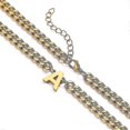 thumbnail image 2 of Collar de cadena de eslabones cubanos yuxing con inicial Az 6,5 mm 18 + 2 pulgadas, 2 of 4