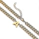 thumbnail image 2 of Collar de cadena de eslabones cubanos con inicial Az para niños, hombres y mujeres, colgante de letras de acero inoxidable de 6,5 mm y 18 + 2 pulgadas, regalo de joyería, V-Gold, código de producto 52, 2 of 4
