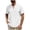 White, variant on KyCheLot Cotton Linen Shirts for Men Buttons V Neck Short Sleeve Loose Stand Collar Blouse Big and Tall Tops