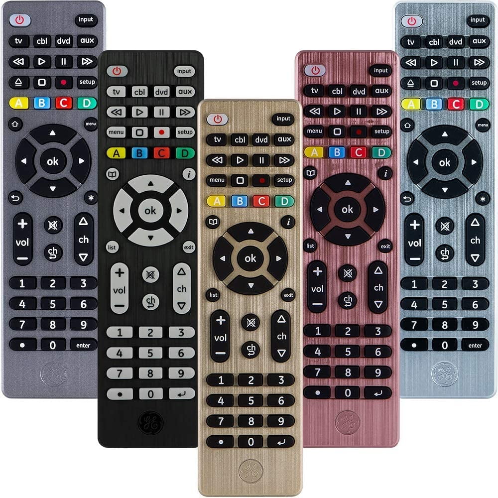 GE 4Device Universal Remote, Brushed Gold, 33710
