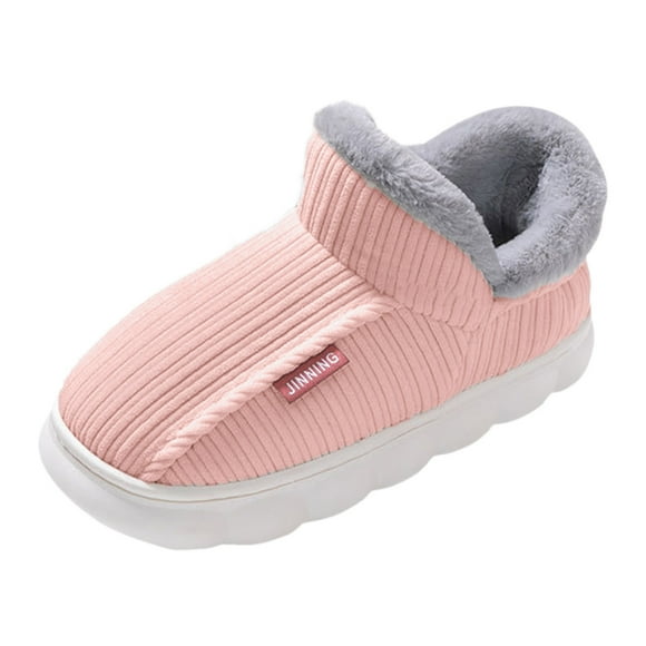 Ediodpoh Men's and Women's Models of Cott on Slippers Winter Package with Cott on Shoes Home Indoor Thickened Warm Cott on Slippersa Ladies Slippers Pink 8