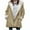 12 Khaki, variant on zfwon Ladies Parka Jackets Padded Thermal Overcoat Winter Fleece Lined Coats Zip Button Hooded Long Sleeve Jacket Solid Color Drawstring Waist Quilted Winter Warm Waterproof Outerwear