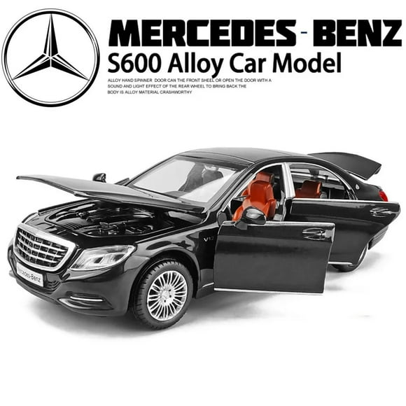 Modèles de Voitures Jouets Mercedes-Benz à l'Échelle 1:32 Maybach S600 en Alliage Moulé sous Pression Jouets Véhicules à Rétrofriction Son Lumière Jouets pour Garçons Meilleurs Cadeaux