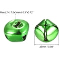 thumbnail image 2 of Jingle Bells, 1"(25mm) 80pcs Small Bells for Crafts DIY Christmas, Holiday Decoration, Musical Party, Home, Festival, Wedding, Green, 2 of 5