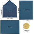 thumbnail image 2 of Envelope Toperd A7, cartulina azul marino de 5 x 7 pulgadas, 250 g/m², 50 unidades, 2 of 7
