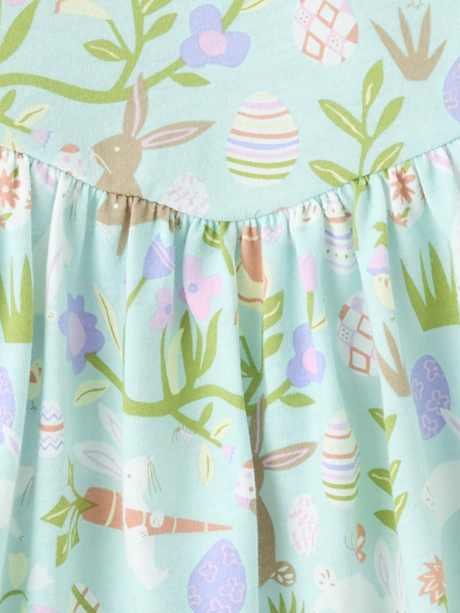 The Children's Place Toddler Girls Short Sleeve Easter Print V-Waist Dress, Sizes 12M-5T