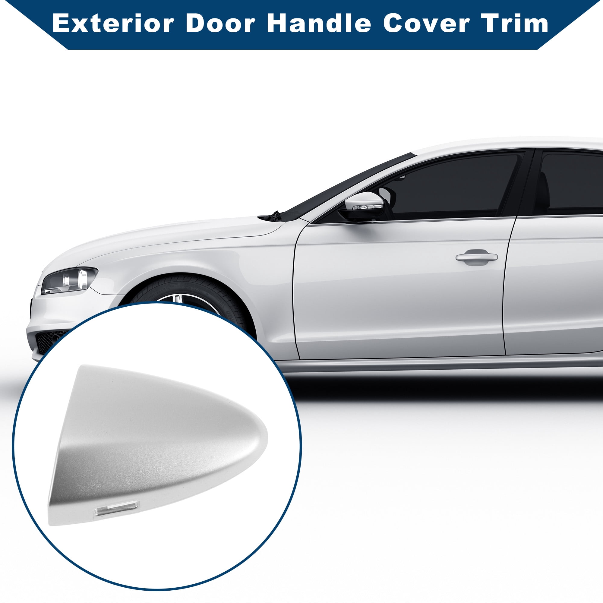 Unique Bargains Exterior Vehicle Door Handle Cover Silver Tone for Lexus IS250 2006-2013