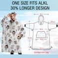 thumbnail image 4 of Oversized Wearable Blanket Hoodie,Fairy Princess Animal Pattern Sherpa Blanket Hoodie with Super Pockets,Super Warm Fuzzy Pullover for Women & Men, 4 of 6