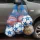 thumbnail image 4 of Red de 100 cm para balones, fútbol, ​​baloncesto, red de 10 balones, 2 colores, red para juegos de puerta, red lavable de doble color, 4 of 5