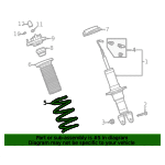 2021 Chevrolet Corvette Coil Spring 84747903 Spring, F Spring