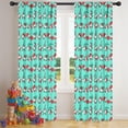 thumbnail image 5 of Blackout Kids Curtains,Turquoise Christmas Gnome Pattern Childrens Insulated Curtains Set Of 2,Bedroom Essentials,Toddler Room Decor 42"x84", 5 of 5
