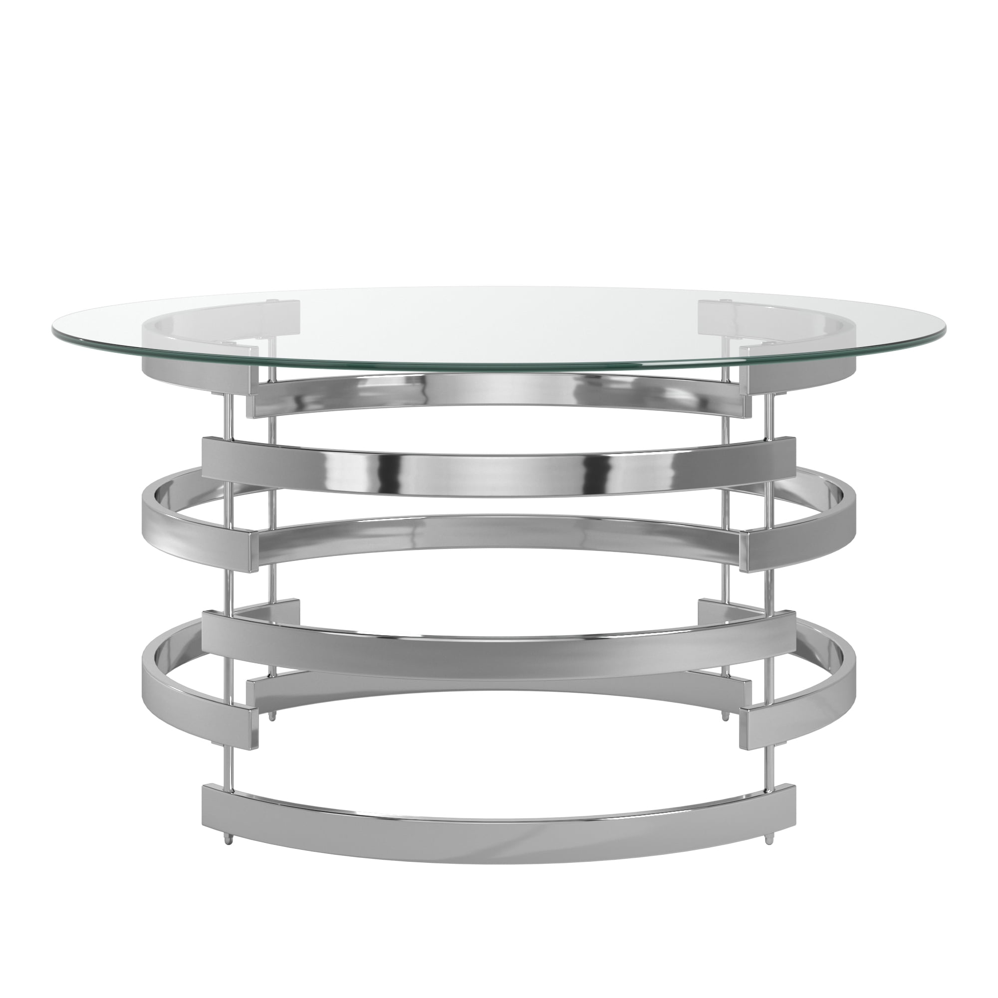 Weston Home Cleave Cocktail Table, Chrome