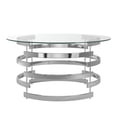 thumbnail image 6 of Weston Home Cleave Cocktail Table, Chrome, 6 of 7