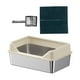 thumbnail image 2 of Bandeja de arena abierta Bandeja de arena para gatos Fácil de limpiar con pala Frente rebajado para gatos de interior Arenero para gatos Recipiente Caqui, 2 of 9