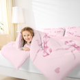 thumbnail image 5 of Feelyou Cartoon Bowknot Child Full Size Comforter Sets, Girly Kawaii Pink Bow-tie Bedding Comforter Set, Dreamy Princess Style Reversible Bedding Sets, Microfiber Bedroom Decor, 3-Piece, 5 of 9