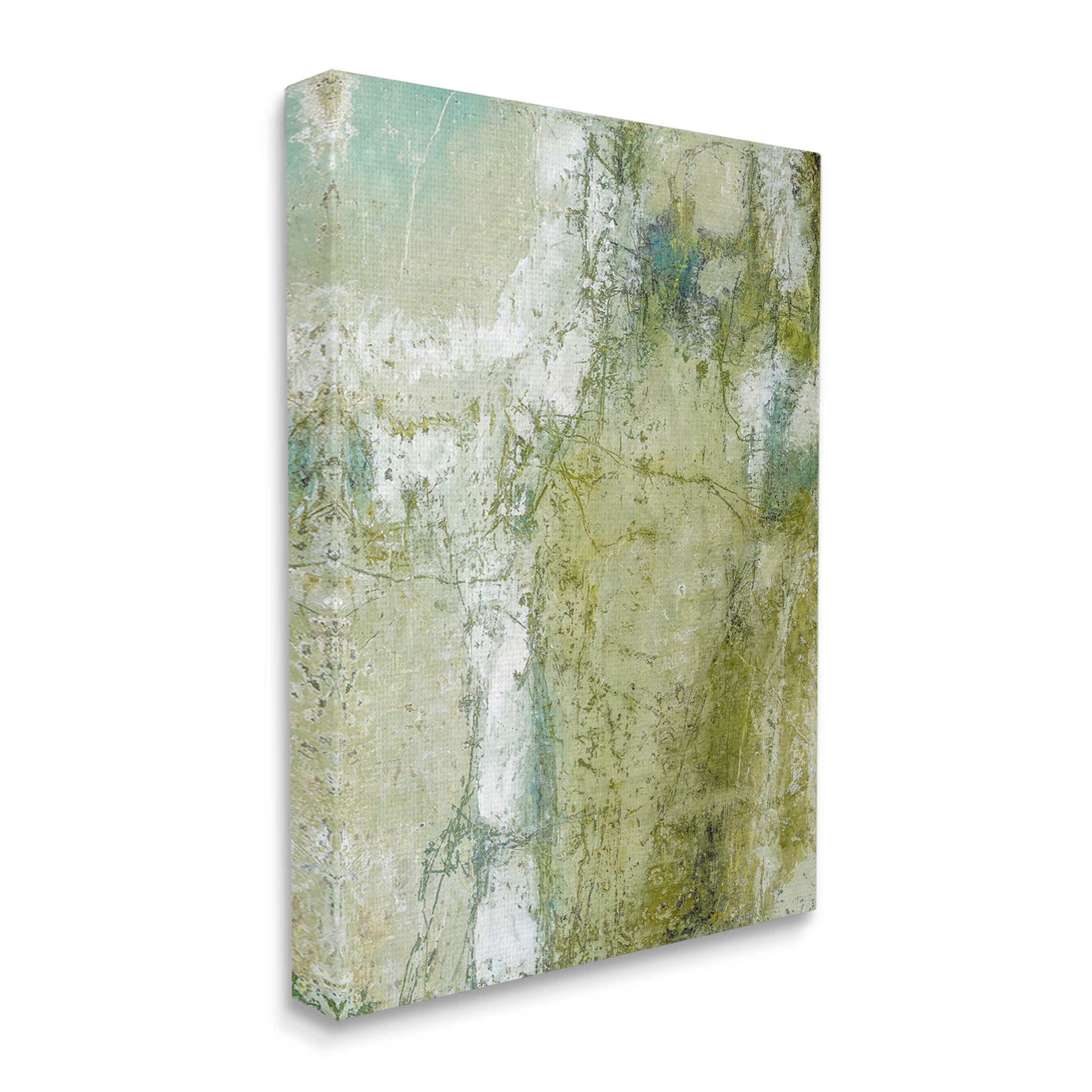 Jagged Abstract Composition Abstract Painting Gallery Wrapped Canvas Print Wall Art