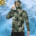 thumbnail image 2 of Hoodies for Men UPF 50+ Sun Protection Hoodie Camouflage Long Sleeve Fishing Hiking Shirt with Face Mask M, 2 of 7