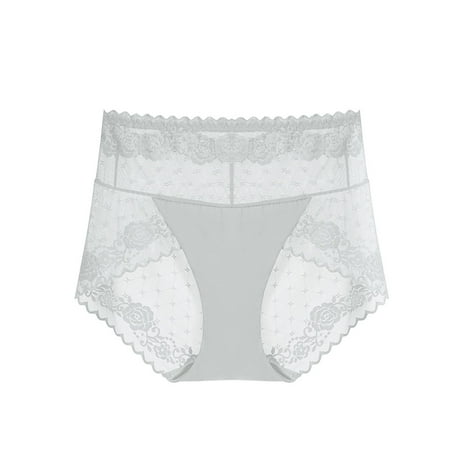 Special Savings Plus Size Underwear  Solid Color Lace  Sexy Design  Comfortable Fit  For Women  Seamless  Everyday Wear  Plus Size Tracksuit|95%Polyester 5%Spandex Gray Sopatenor