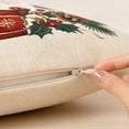 thumbnail image 5 of 2026 Christmas Indoor Home Decor 4 Pack Christmas Decorative Throw Pillow Covers Stereo Embossed Holiday Cushion Slipcovers Pillow Cases With Hidden Zipper For Sofa, 5 of 7