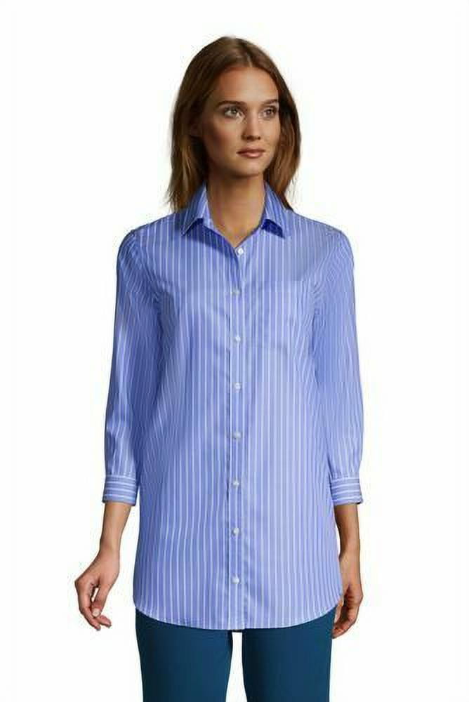 Lands End Womens No Iron 3/4 Sleeve Tunic Top