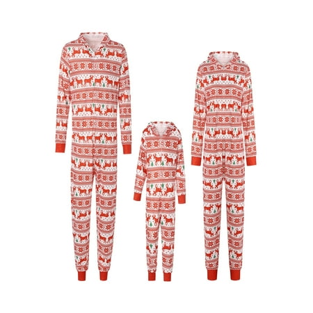 

Christmas Family Matching Pajamas Set Dad Mom Kid Elk Printing Long Sleeve Tops with Pants Sleepwear