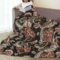 thumbnail image 6 of Pofeuu Paisley6 Print Ultra-Soft Micro Fleece Blanket,for Bed Or Sofa,All Season Throw Blankets Flannel Blanket-40"x30", 6 of 7